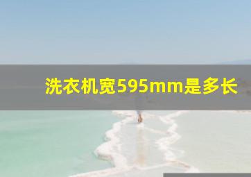 洗衣机宽595mm是多长