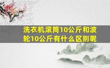 洗衣机滚筒10公斤和波轮10公斤有什么区别呢