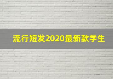 流行短发2020最新款学生