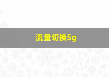 流量切换5g