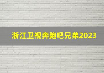 浙江卫视奔跑吧兄弟2023