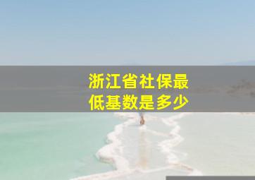 浙江省社保最低基数是多少