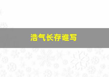 浩气长存谁写