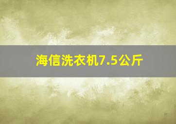 海信洗衣机7.5公斤