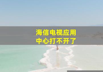 海信电视应用中心打不开了