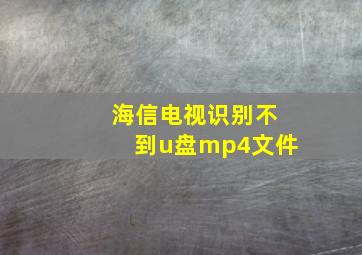 海信电视识别不到u盘mp4文件