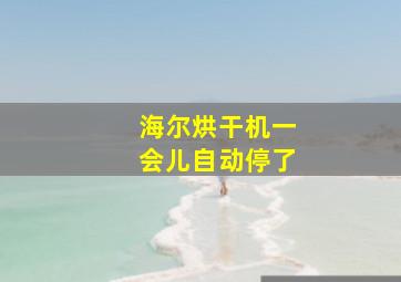 海尔烘干机一会儿自动停了