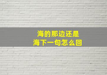 海的那边还是海下一句怎么回