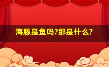 海豚是鱼吗?那是什么?