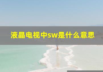 液晶电视中sw是什么意思