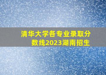 清华大学各专业录取分数线2023湖南招生