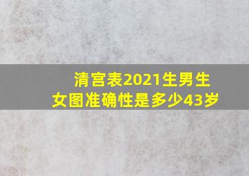 清宫表2021生男生女图准确性是多少43岁