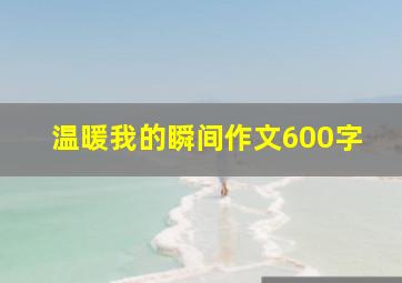 温暖我的瞬间作文600字