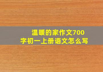 温暖的家作文700字初一上册语文怎么写