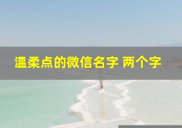 温柔点的微信名字 两个字