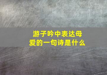 游子吟中表达母爱的一句诗是什么