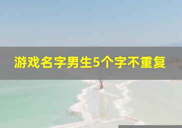 游戏名字男生5个字不重复