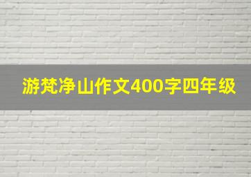 游梵净山作文400字四年级