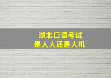 湖北口语考试是人人还是人机