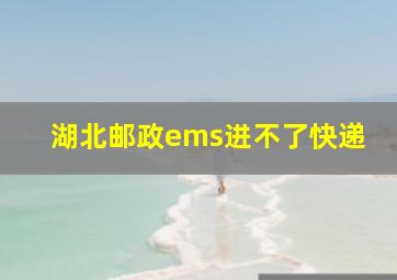 湖北邮政ems进不了快递