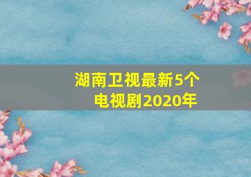 湖南卫视最新5个电视剧2020年