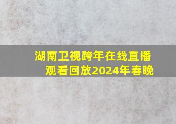 湖南卫视跨年在线直播观看回放2024年春晚