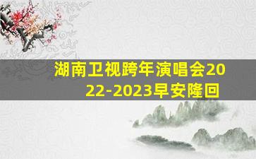 湖南卫视跨年演唱会2022-2023早安隆回