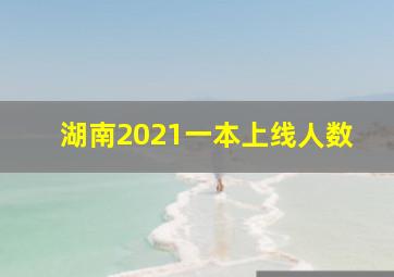 湖南2021一本上线人数