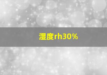 湿度rh30%