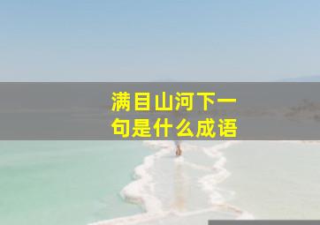 满目山河下一句是什么成语