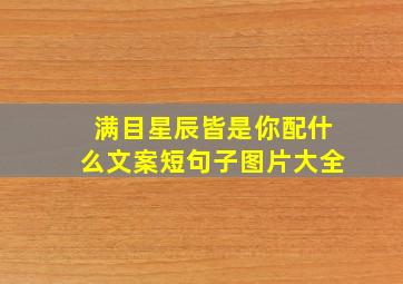 满目星辰皆是你配什么文案短句子图片大全