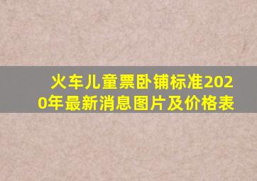 火车儿童票卧铺标准2020年最新消息图片及价格表