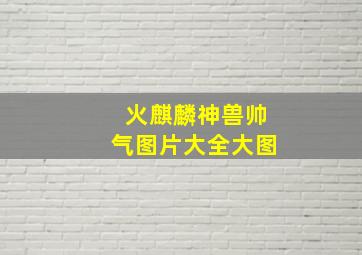 火麒麟神兽帅气图片大全大图