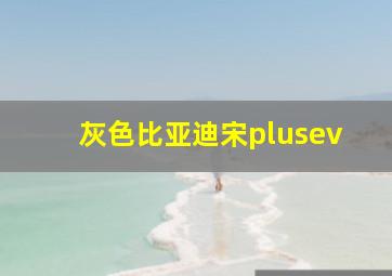 灰色比亚迪宋plusev