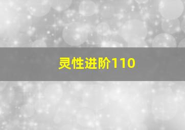 灵性进阶110