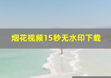 烟花视频15秒无水印下载