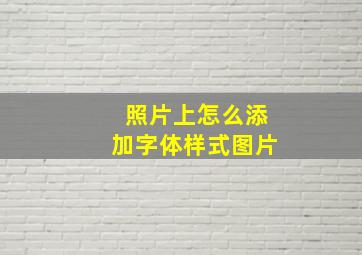 照片上怎么添加字体样式图片