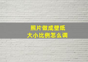 照片做成壁纸大小比例怎么调