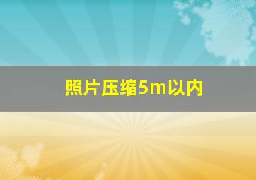 照片压缩5m以内