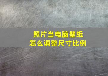 照片当电脑壁纸怎么调整尺寸比例