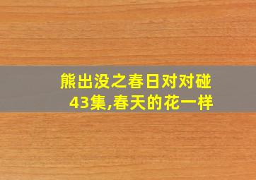 熊出没之春日对对碰43集,春天的花一样