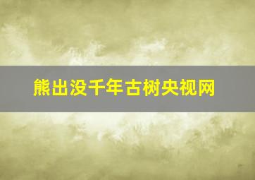 熊出没千年古树央视网