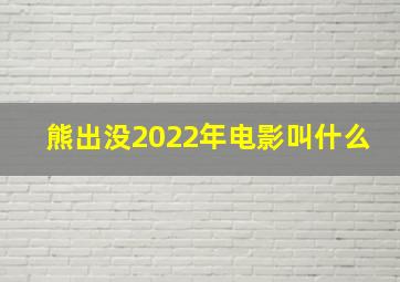 熊出没2022年电影叫什么