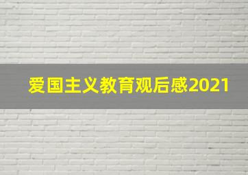 爱国主义教育观后感2021