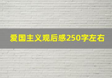 爱国主义观后感250字左右