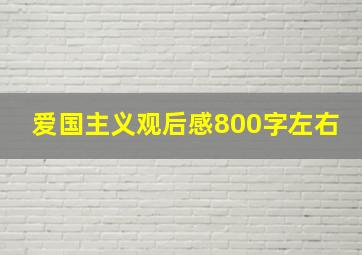 爱国主义观后感800字左右