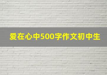 爱在心中500字作文初中生