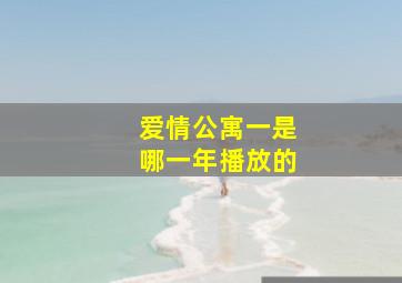 爱情公寓一是哪一年播放的