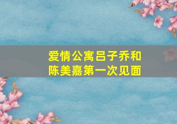 爱情公寓吕子乔和陈美嘉第一次见面