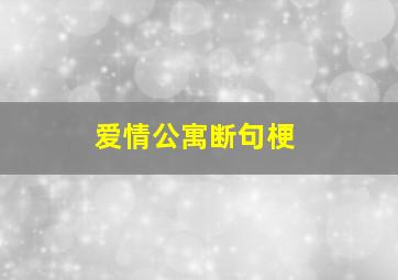 爱情公寓断句梗